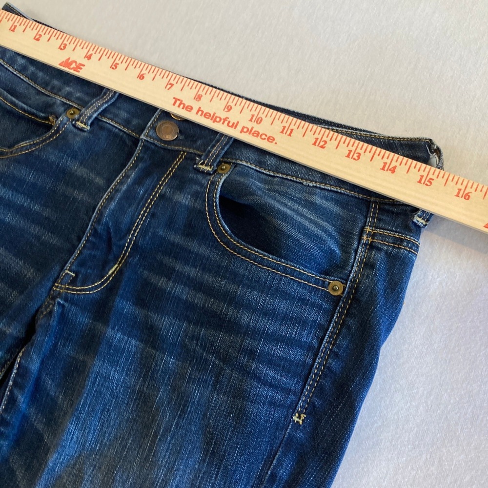 American Eagle Artist Crop Jeans Womens 6 Dark Wash Super Stretch 23 Inseam - Picture 7 of 15